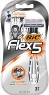 Attēls BIC FLEX5 vienreizējie skuvekļi vīriešiem 3gab