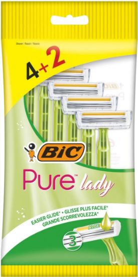 Picture of BIC PURE3 LADY vienreizējie skuvekļi sievietēm 4+2gab