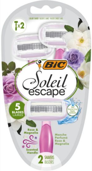 Picture of BIC SOLEIL ESCAPE vienreizējie skuvekļi sievietēm roze&magnolija 2gab