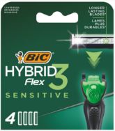 Attēls BIC Hybrid 3 Flex Sensitive maiņas asmeņi 4 gab