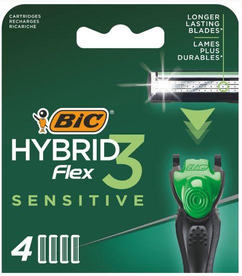 Picture of BIC Hybrid 3 Flex Sensitive maiņas asmeņi 4 gab