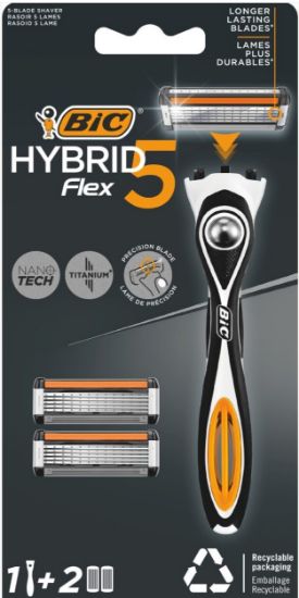 Picture of BIC Hybrid 5 Flex skuveklis vīriešiem + 2 maiņas asmeņi