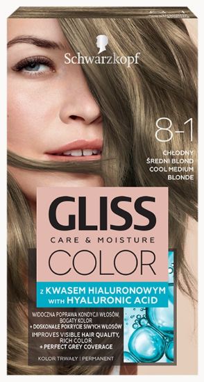 Picture of GLISS COLOR matu krāsa Color 8-1 vēsi vidēji blonds