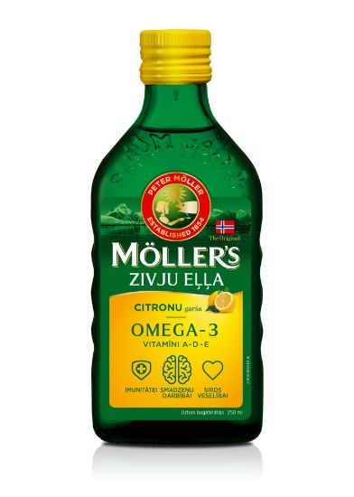 Picture of MÖLLER'S zivju eļļa (Citronu garša), 250ml