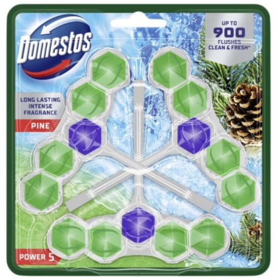 Picture of DOMESTOS POWER 5 tualetes bloks pine, 3x50g