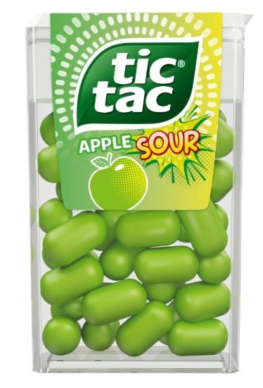 Picture of TIC TAC Apple Sour dražejas ar skābo ābolu garšu, 18g