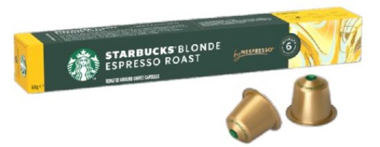 Picture of STARBUCKS NESPRESSO kafijas kapsulas Blonde Espresso, 53g 10 kapsulas