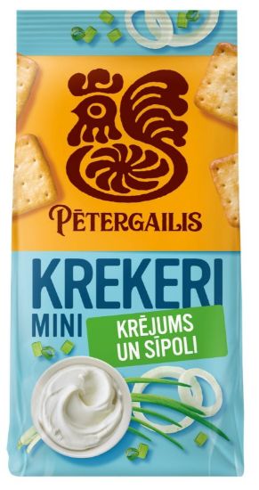 Picture of PĒTERGAILIS MINI krekeri sāļie ar krējuma un sīpola garšu, 72g