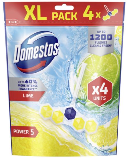 Picture of DOMESTOS POWER 5 tualetes bloks LIME, 4x50g