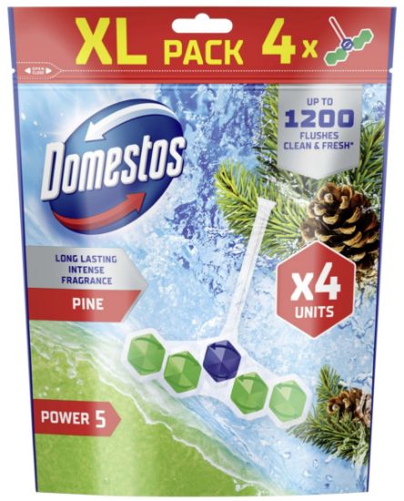 Picture of DOMESTOS POWER 5 tualetes bloks PINE, 4x50g