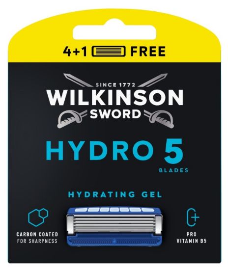 Picture of WILKINSON SWORD VĪRIEŠU SKUVEKĻA HYDRO5 MAIŅAS KASETNES 4GAB +1 DĀVANĀ