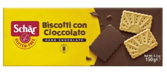 Picture of SCHAR bezglutēna cepumi biskvīta ar šokolādi Biscotti, 150g