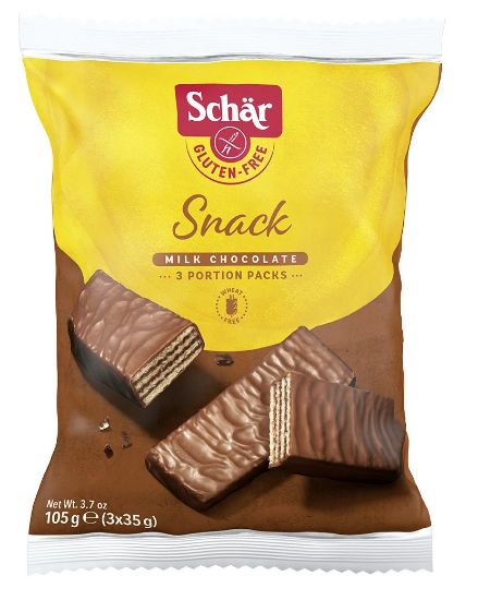 Picture of SCHAR bezglutēna vafeles ar šokolādi Snack, 105g