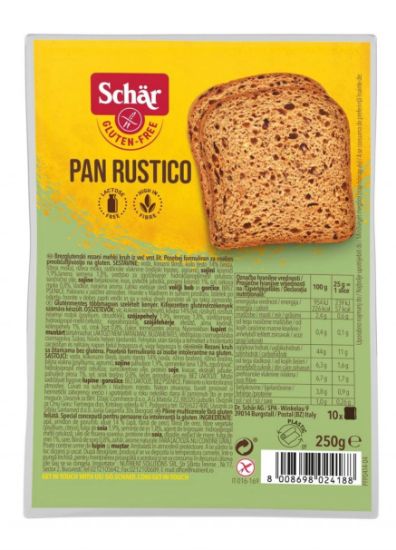 Picture of SCHAR bezglutēna maize tumšā graudu Pan Rustico, 250g