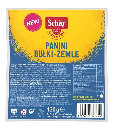 Picture of SCHAR bezglutēna maizītes Panini, 130g