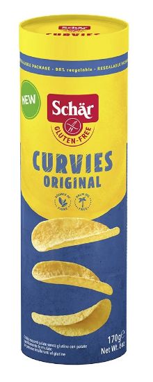 Picture of SCHAR bezglutēna kartupeļu čipsi Curvies Original, 170g