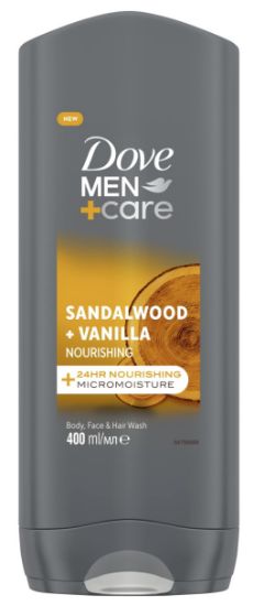 Picture of DOVE Men+Care dušas želeja SANDALWOOD + VANILLA, 400ml