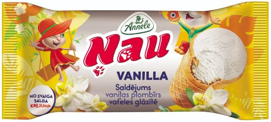 Picture of ŅAU vaniļas saldējums vafeļu glāzītē, 72g