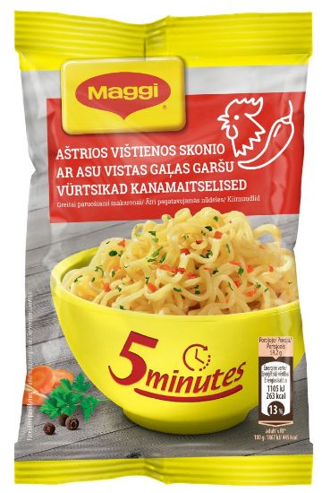 Picture of MAGGI ātri pagatavojamās nūdeles ar asu vistas gaļas garšu 59.2g