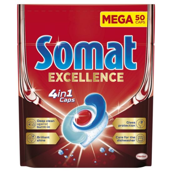 Picture of SOMAT Excellence 4in1 tabletes trauku mazgājamām mašīnām, 50gb