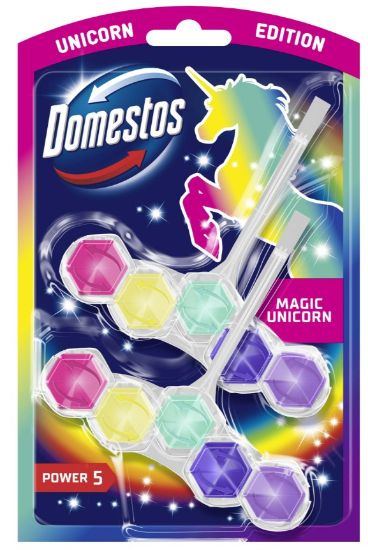 Picture of DOMESTOS POWER 5 tualetes bloks MAGIC UNICORN, 2x50g