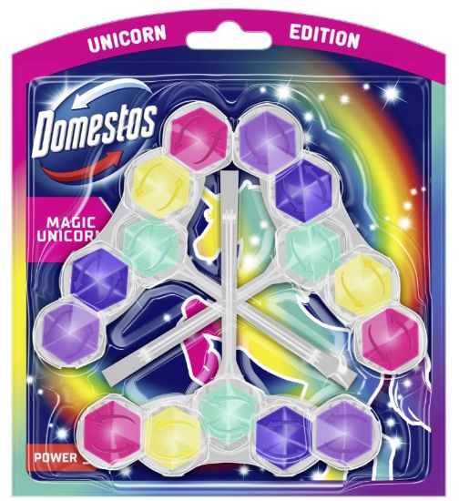 Picture of DOMESTOS POWER 5 tualetes bloks MAGIC UNICORN, 3x50g