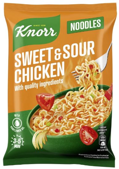 Picture of KNORR RAMEN nūdeles ar VISTAS GARŠU SALDSKĀBĀ MĒRCĒ, 65g