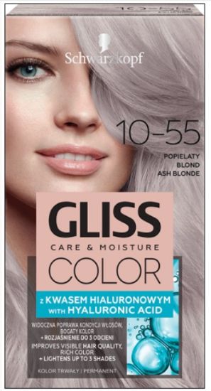 Picture of GLISS COLOR matu krāsa 10-55 pelnu blonds