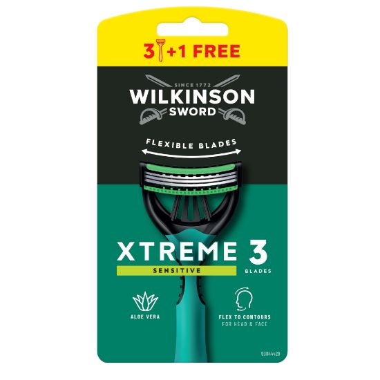 Picture of WILKINSON Xtreme3 Sensitive vīriešiem 3+1gab