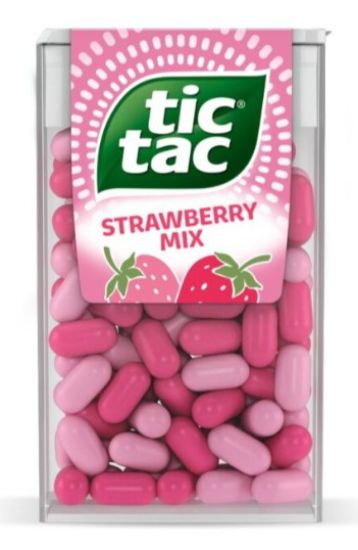 Picture of TIC TAC STRAWBERRY MIX dražejas ar zemeņu garšu, 54g