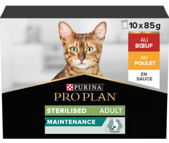 Picture of PRO PLAN STERIL konservs kaķiem (vista/liellops) 10*85g