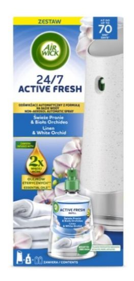 Picture of AIR WICK Active Fresh Linen & White Orchid Complete 228ml