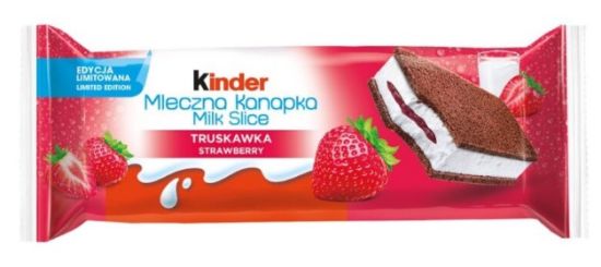Picture of KINDER MILK SLICE ar zemeņu pildījumu, 28g *(glab.t.+2-+6)
