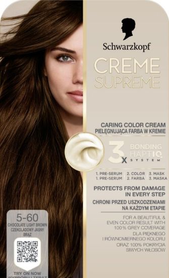 Picture of CREME SUPREME matu krāsa 5-60 šokolādes gaiši brūns