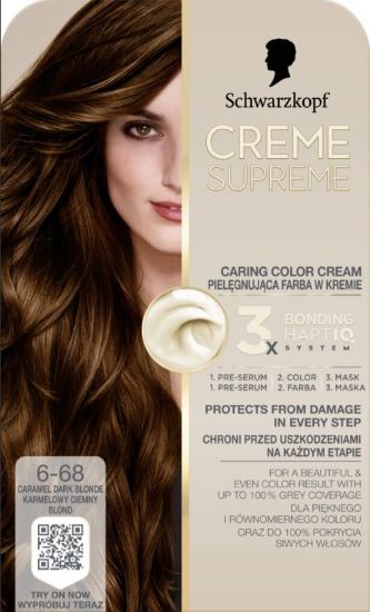 Picture of CREME SUPREME matu krāsa 6-68 karameļu tumši blonds