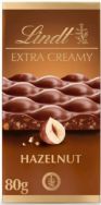 Rādīt detalizētu informāciju par LINDT Extra creamy piena šokolāde ar lazdu riekstiem, 80g Attēls LINDT Extra creamy piena šokolāde ar lazdu riekstiem, 80g