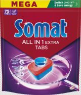 Attēls SOMAT All in 1 Extra tabletes trauku mazg. mašīnām, 75gb