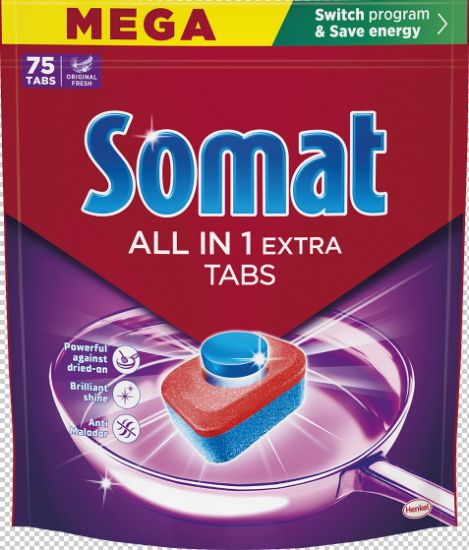 Picture of SOMAT All in 1 Extra tabletes trauku mazg. mašīnām, 75gb