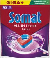 Attēls SOMAT All in 1 Extra Tabletes trauku mazgājamām mašīnām, 100gab