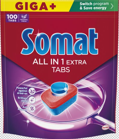 Picture of SOMAT All in 1 Extra Tabletes trauku mazgājamām mašīnām, 100gab