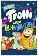 Attēls TROLLI želejkonfektes skābie Glowworms, 200g