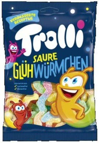 Picture of TROLLI želejkonfektes skābie Glowworms, 200g