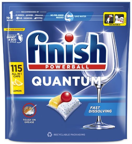 Picture of FINISH Quantum Lemon tabletes trauku mazgāšanas mašīnām 115gab