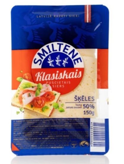 Picture of SMILTENES PIENS klasiskais siers TSS50% šķēles, 150g.