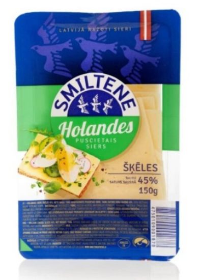 Picture of SMILTENES PIENS Holandes siers TSS45% šķēles, 150g.