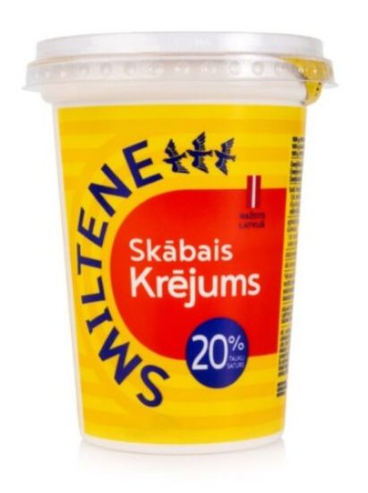 Picture of SMILTENES PIENS skābais krējums 20%, 400g.