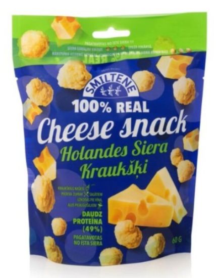 Picture of SMILTENES PIENS siera kraukšķi Holandes siera, 60g.