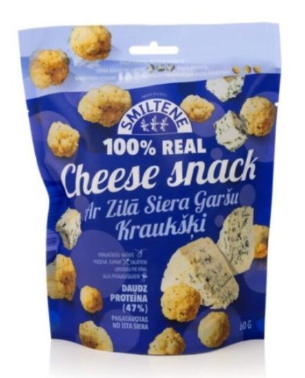 Picture of SMILTENES PIENS siera kraukšķi ar zilā siera garšu, 60g.