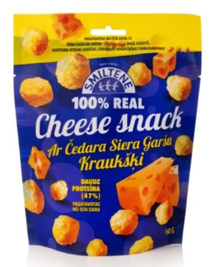 Picture of SMILTENES PIENS siera kraukšķi ar čederas siera garšu, 60g.