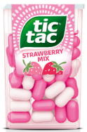 Attēls TIC TAC STRAWBERRY MIX dražejas ar zemeņu garšu, 18g
